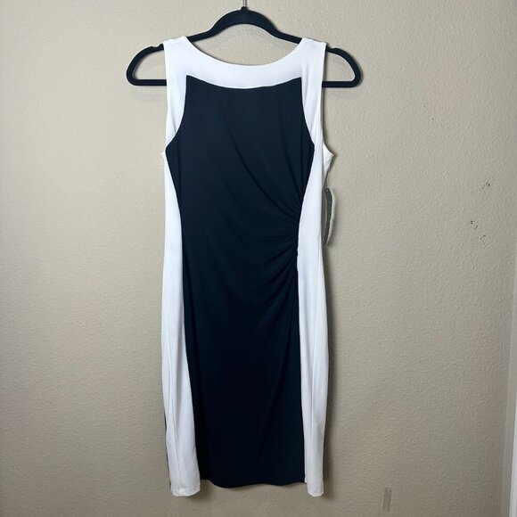 NEW NWT Lauren Ralph Lauren Color Block Little Black Dress Size 6p - Picture 2 of 11